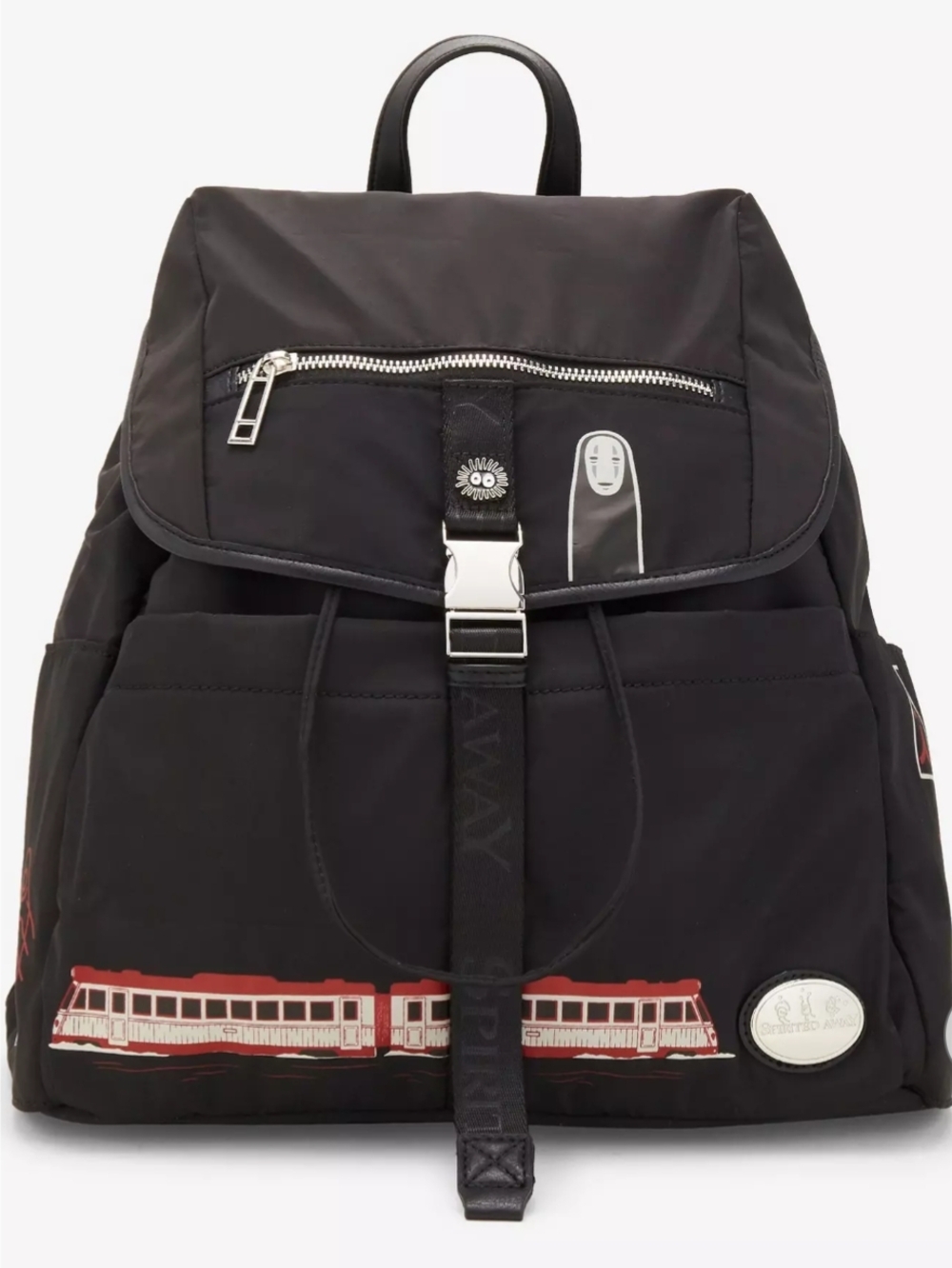 Spirited Away Backpack with Red Train Graphic